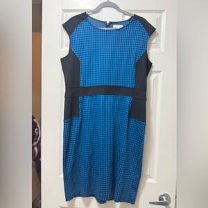 New York & Company Blue and Black Mini Dress